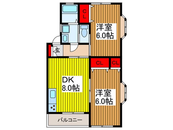 山コウコーポラスの物件間取画像